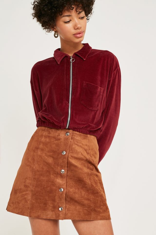 Urban outfitters cheap suede skirt