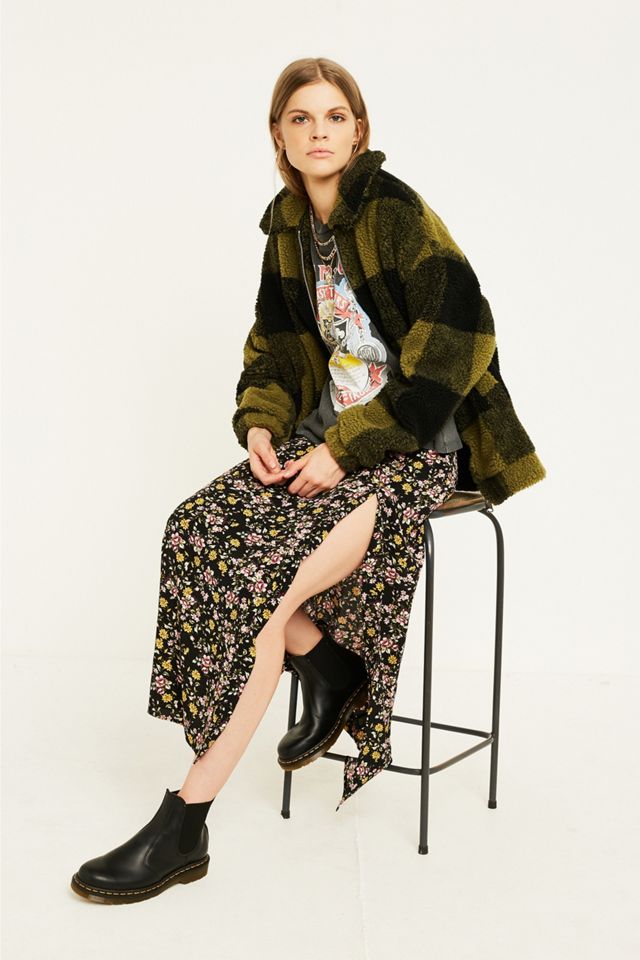 UO - Jupe longue imprimé fleuri avec bouton sur le côté #5