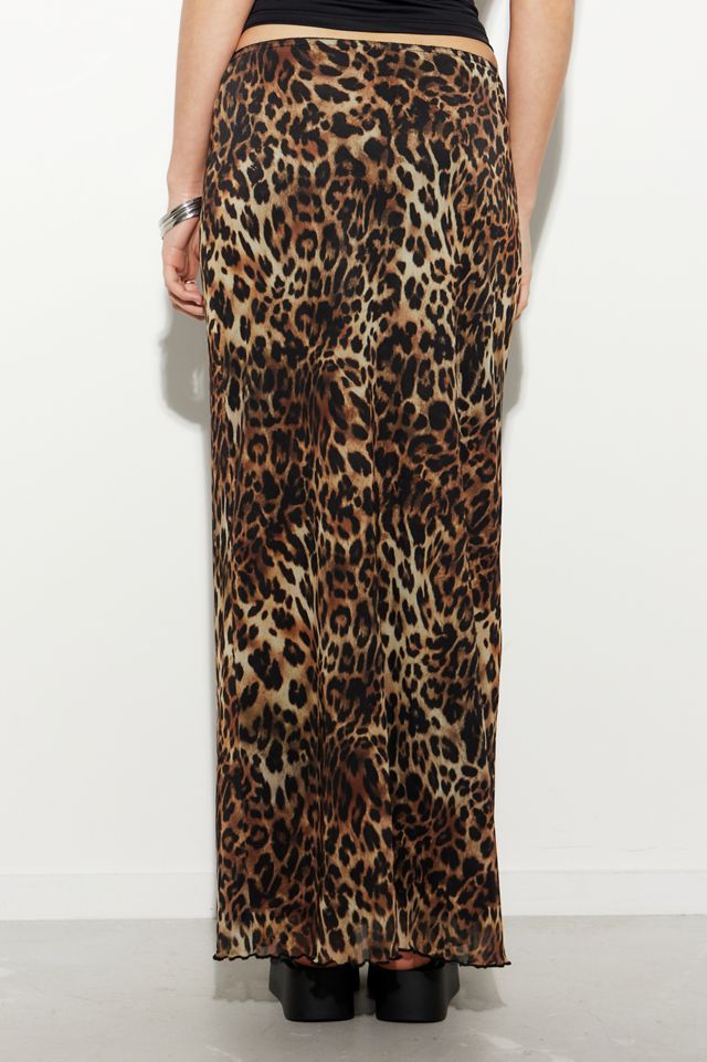 UO Leopard Print Mesh Maxi Skirt  #2