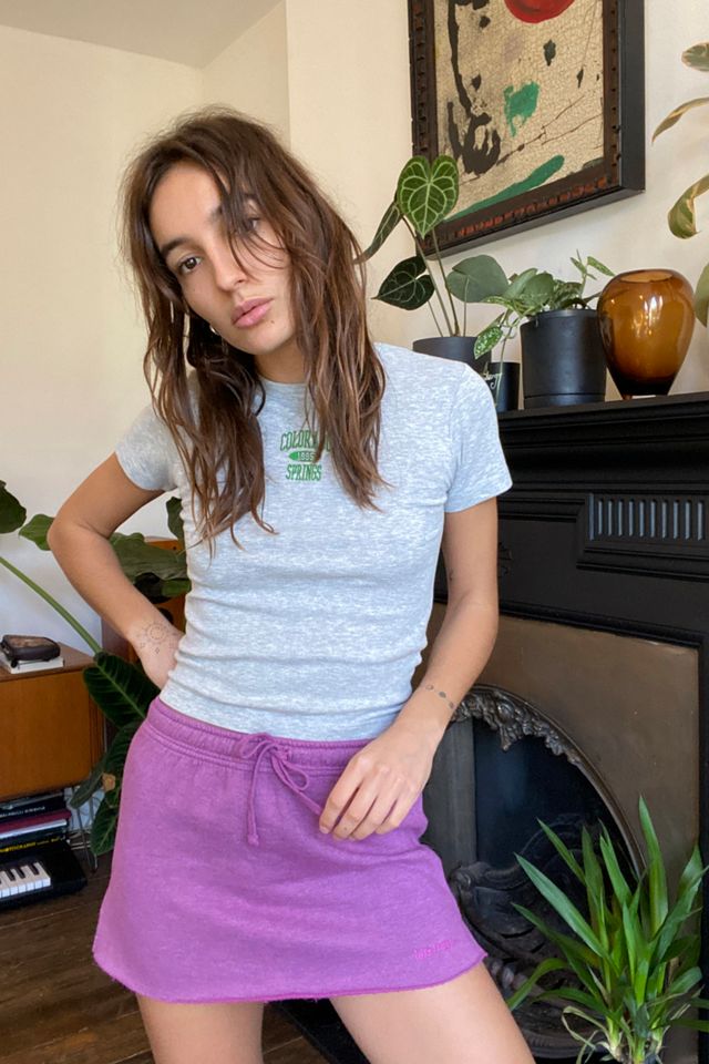 iets frans... Purple Joggers Mini Skirt