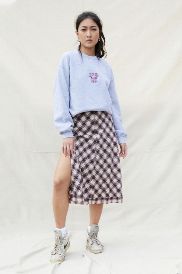 Grey plaid 2025 skirt urban outfitters