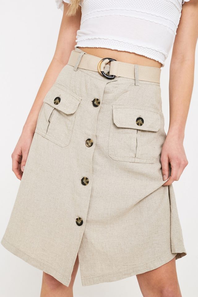 Urban Outfitters – Geknöpfter Utility-Midirock „Shree“ #1