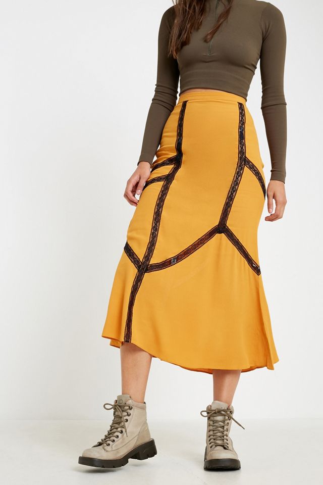UO Amber Lace Insert Slip Midi Gonna #3