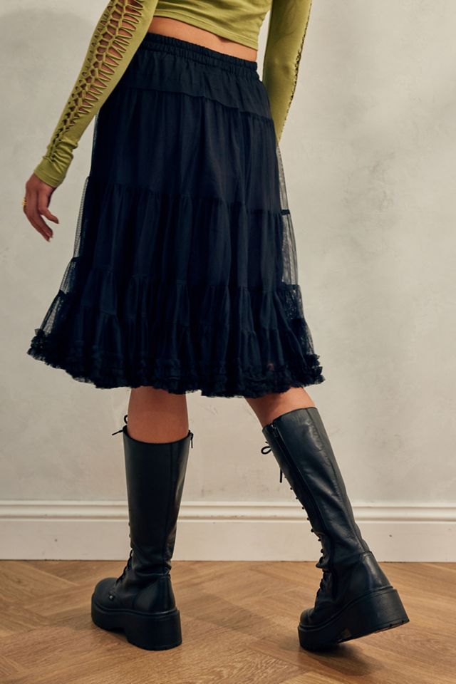 Urban Edge Tulle Panel Maxi Skirt