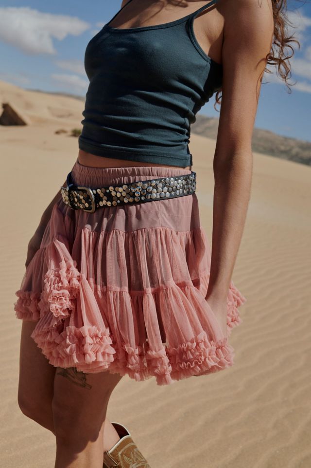 Short pink best sale tulle skirt