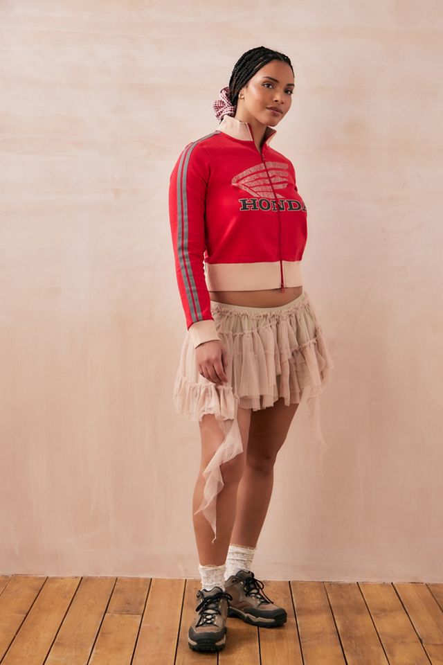 UO Asymmetrical Spliced Tulle Mini Skirt  #4