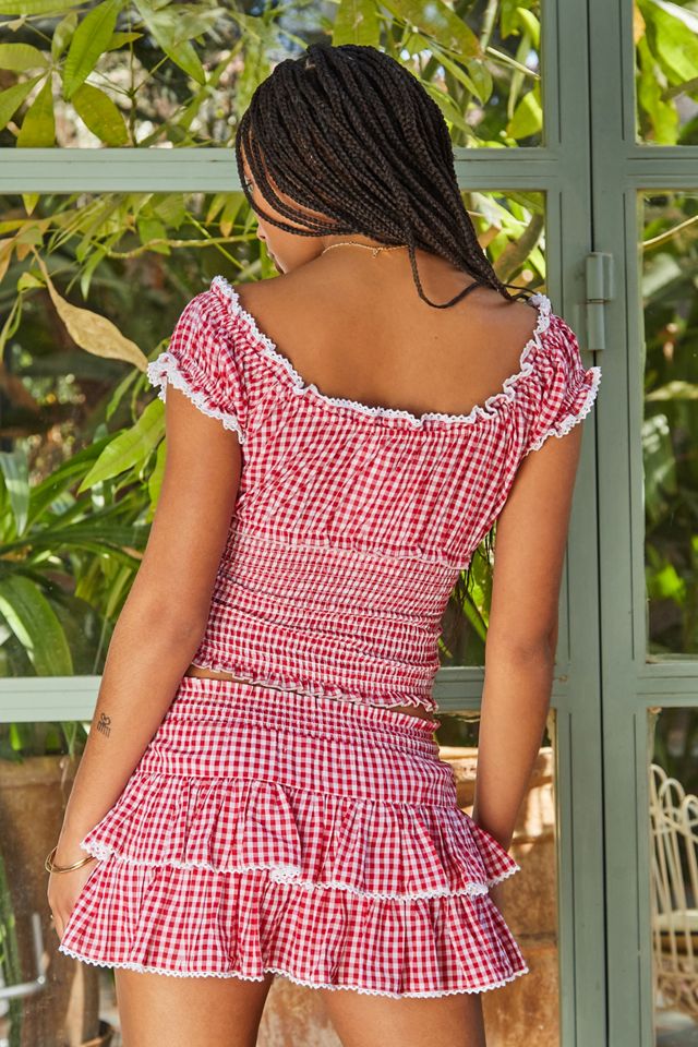 Kimchi Blue Tilly Gingham Mini Skort #3