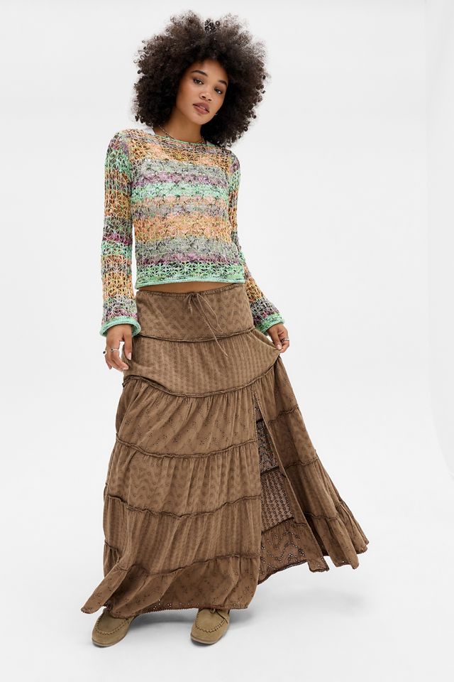 Falda Maxi Kimchi Blue Sadie Tiered Broderie #1