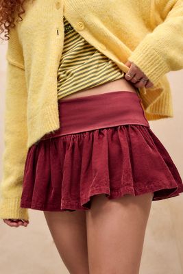 BDG Mel Stripe Corduroy Belted Mini Skirt | Urban Outfitters UK