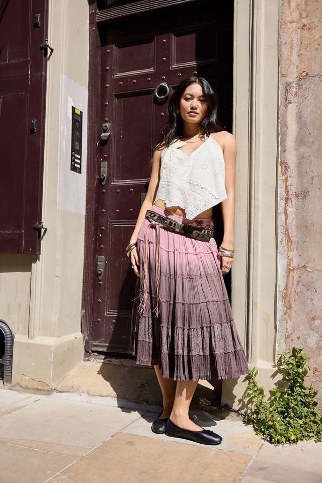Jupe midi Eila effet dégradé Kimchi Blue #1
