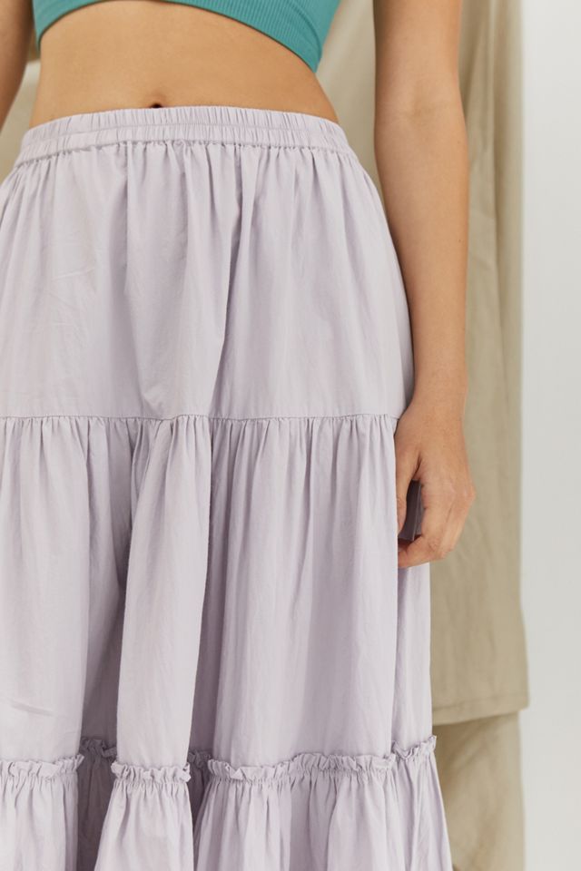 UO Penelope Prairie Poplin Midi Skirt #2