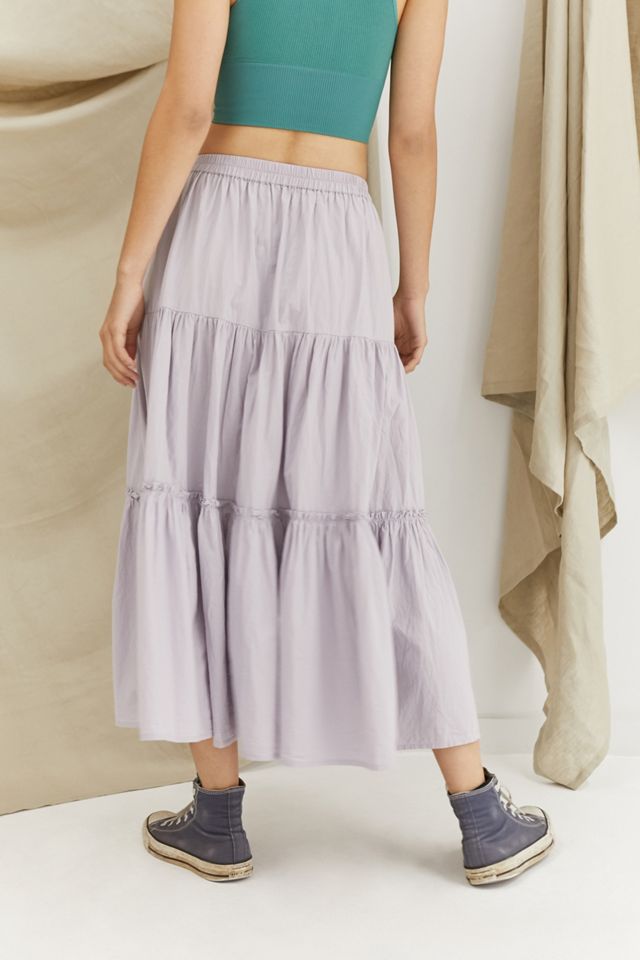 UO Penelope Prairie Poplin Midi Skirt #3