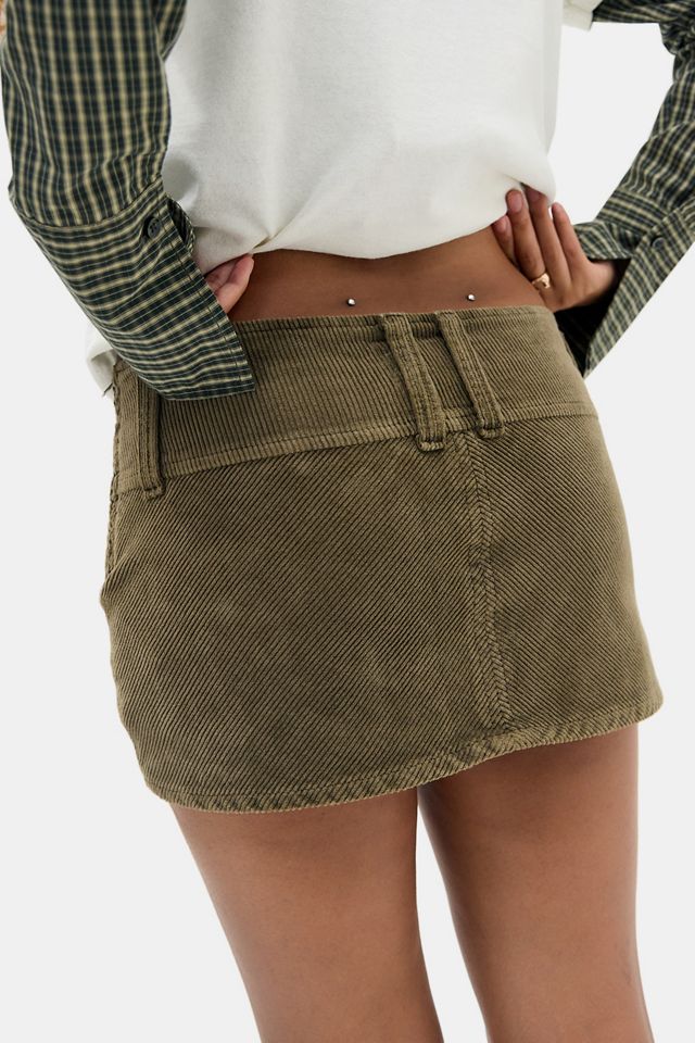 BDG Mini Falda Pantalón de Pana al Bies #3
