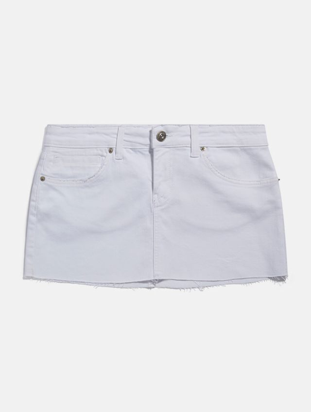 BDG Extreme Y2K Low Rise White Mini Skirt #4