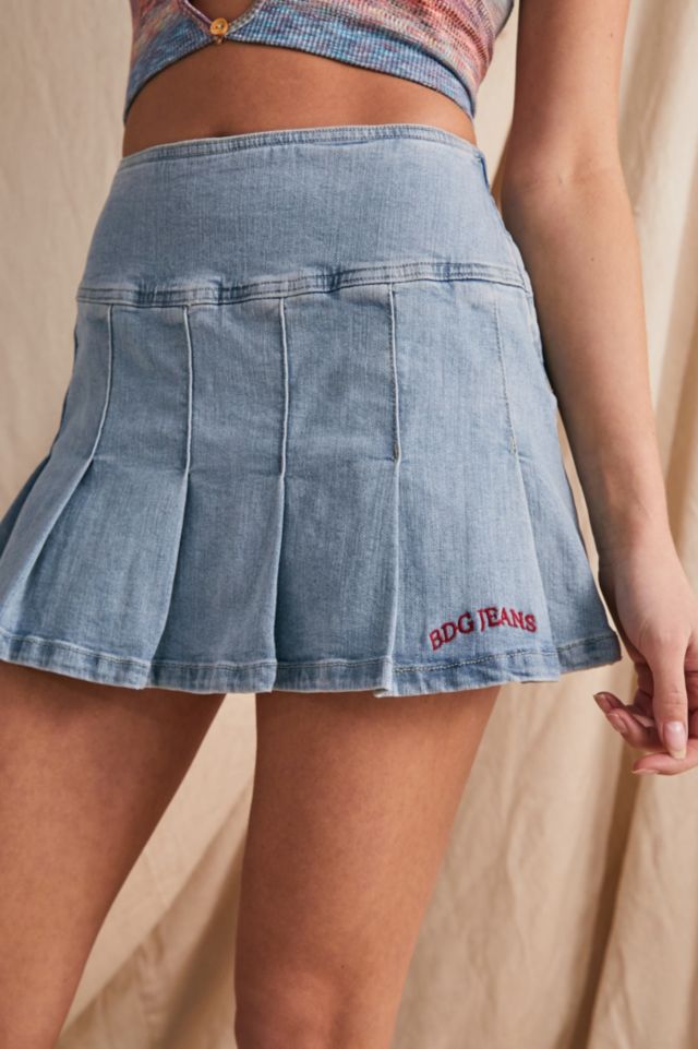 Bdg 00s Bleach Denim Kilt Urban Outfitters Uk 4928