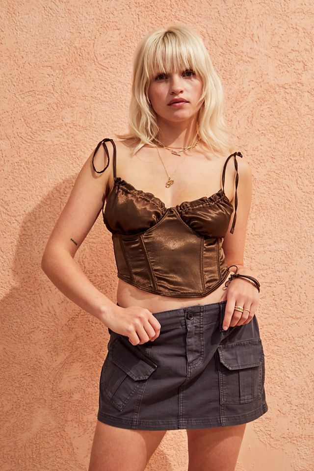 BDG Y2K Washed Black Cargo Skirt #1