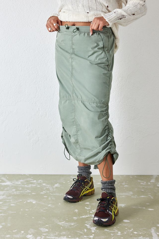 BDG Khaki Cargo Maxi Skirt #3