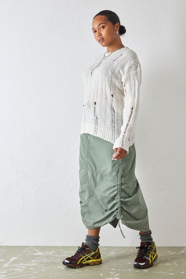 BDG Khaki Cargo Maxi Skirt #5