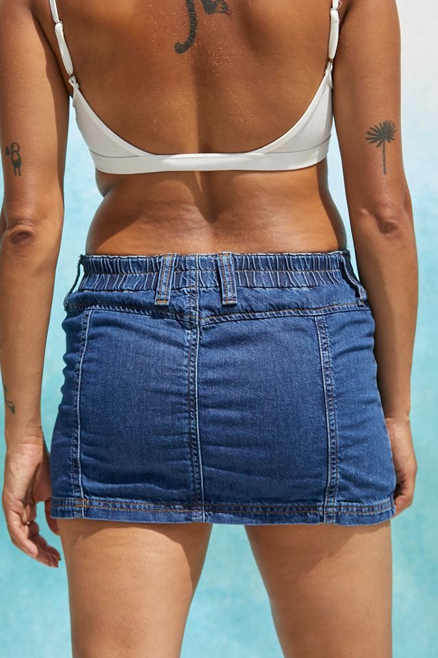 BDG Y2K Mid-Wash Denim Cargo Skirt #1