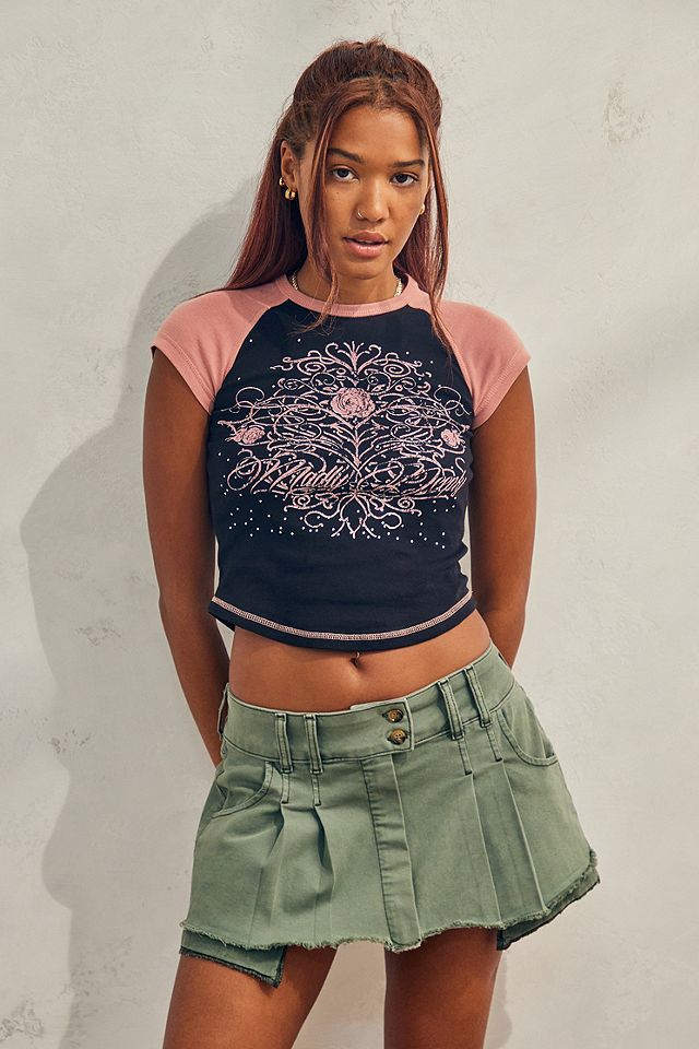 urbanoutfitters.com | Khaki Sydney Low-Rise Mini Skirt