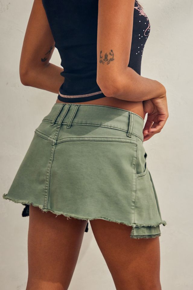 BDG Khaki Sydney Low-Rise Mini Skirt  #2