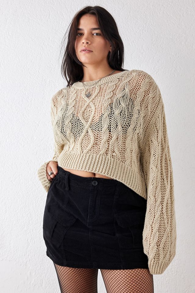 Jupe Rouge Foncé Urban Outfitters BDG - Coupe A-Line En Cordonn - Taille XS - Occasion Très Bon État