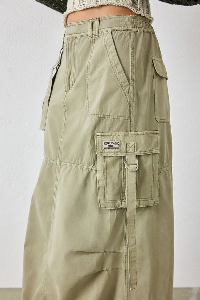 UO Green Strappy Cargo Maxi Gonna  #1