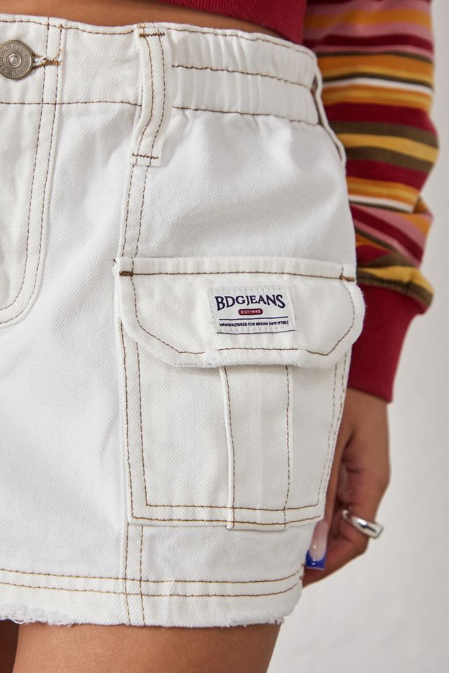 BDG Denim blanco Y2K Mini falda Cargo  #3