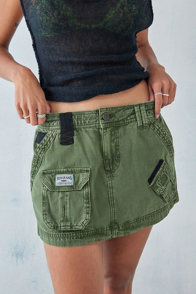 BDG Khaki Y2K Cargo Mini Skirt #1