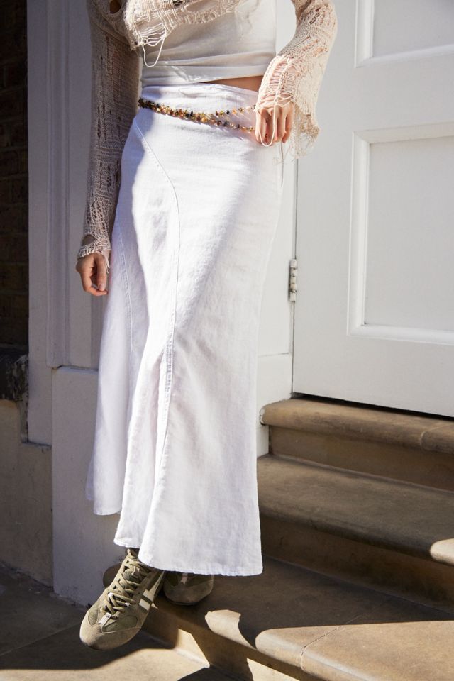 Linen 2024 skirt white