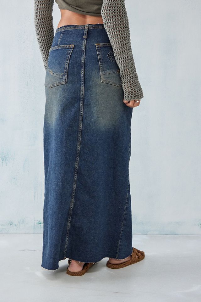 BDG Tinted Stretch Denim Maxi Split Skirt #3