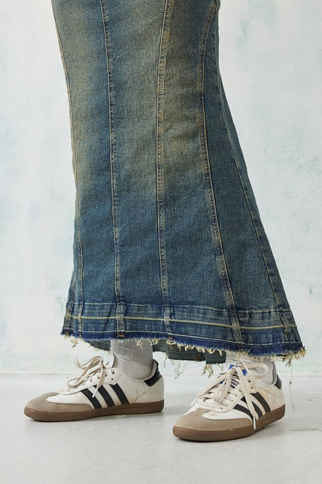 BDG Maxi gonna in denim tinta a coda di pesce  #1