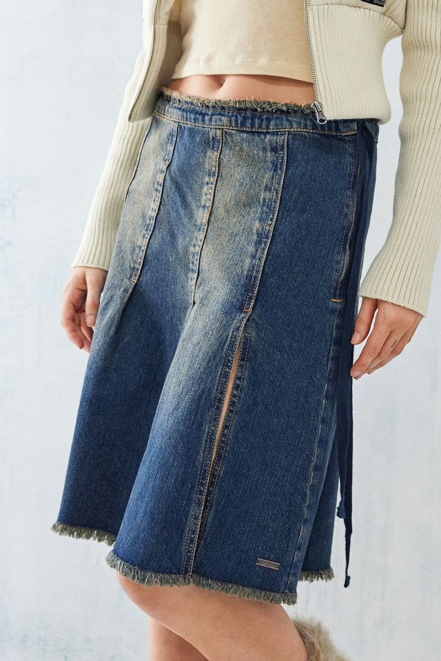 Jupe mi-longue en denim teinté BDG Beck #2