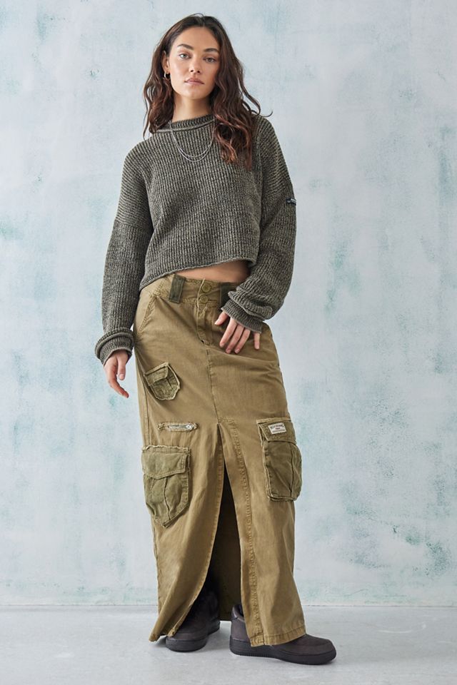 Gonna Lunga Maxi in Velluto a Coste con Tasche Utility BDG Tracy #2