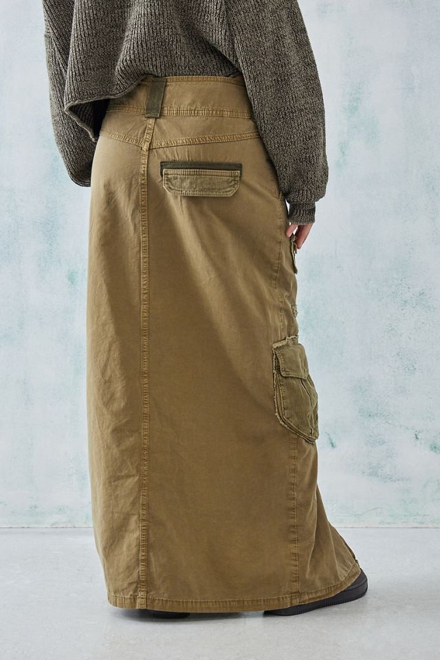 Gonna Lunga Maxi in Velluto a Coste con Tasche Utility BDG Tracy #3