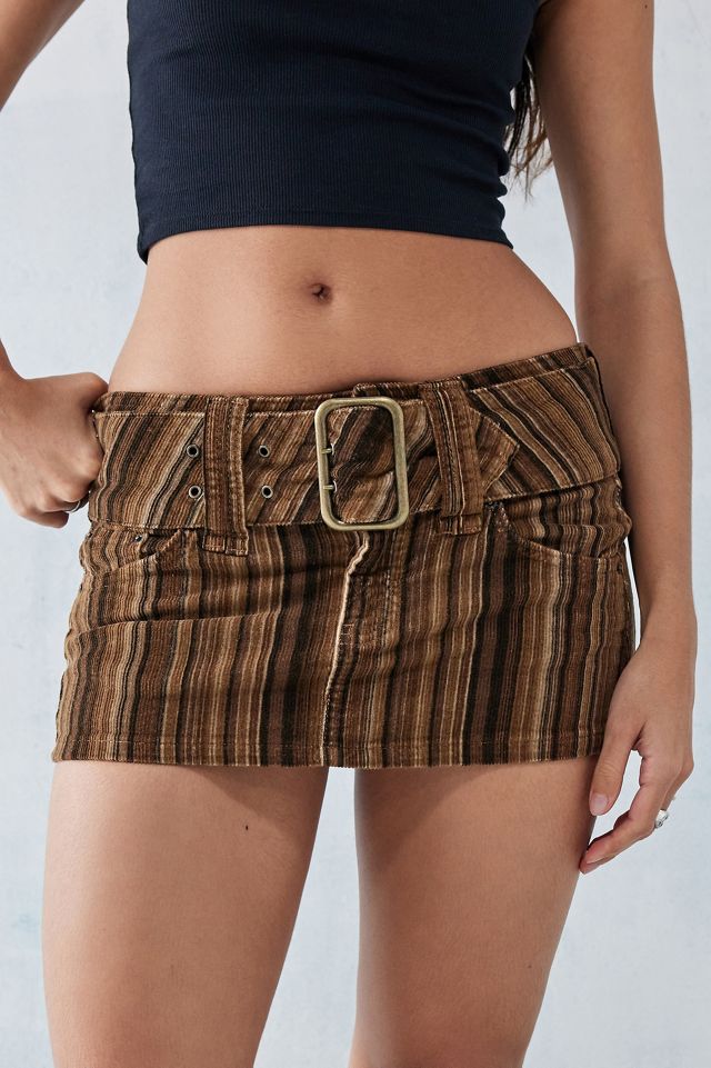 Mini Falda de Pana con Cinturón Mel Stripe BDG #1