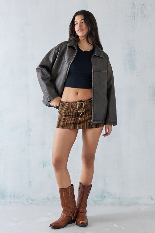 Mini Falda de Pana con Cinturón Mel Stripe BDG #2