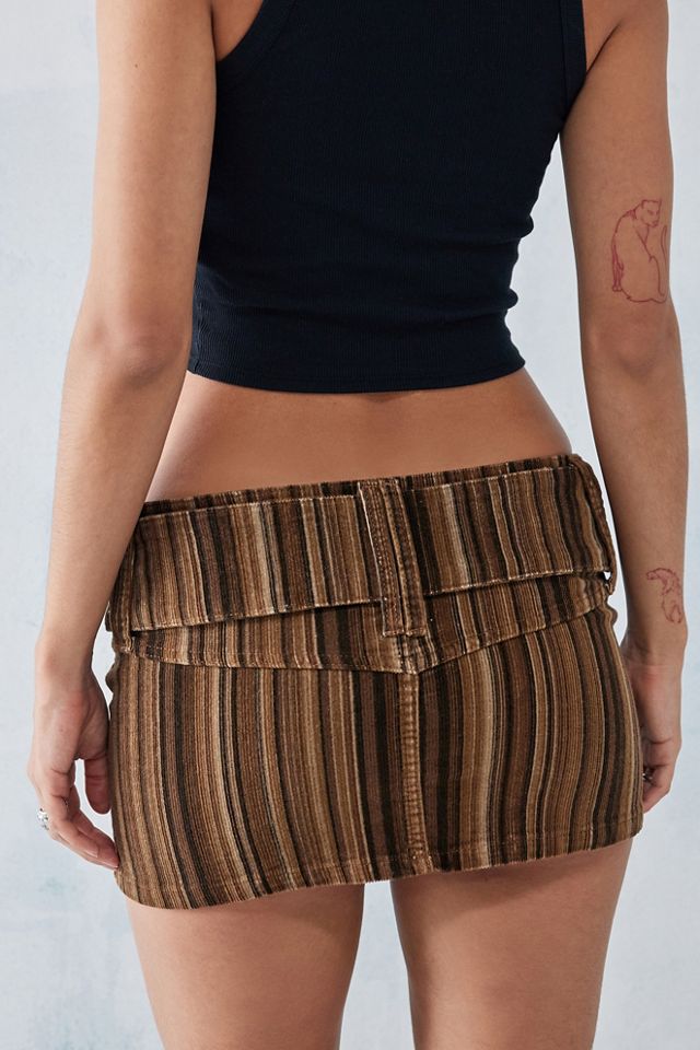 Mini Falda de Pana con Cinturón Mel Stripe BDG #3