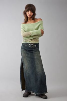 Maxi skirt with outlet long sleeve shirt