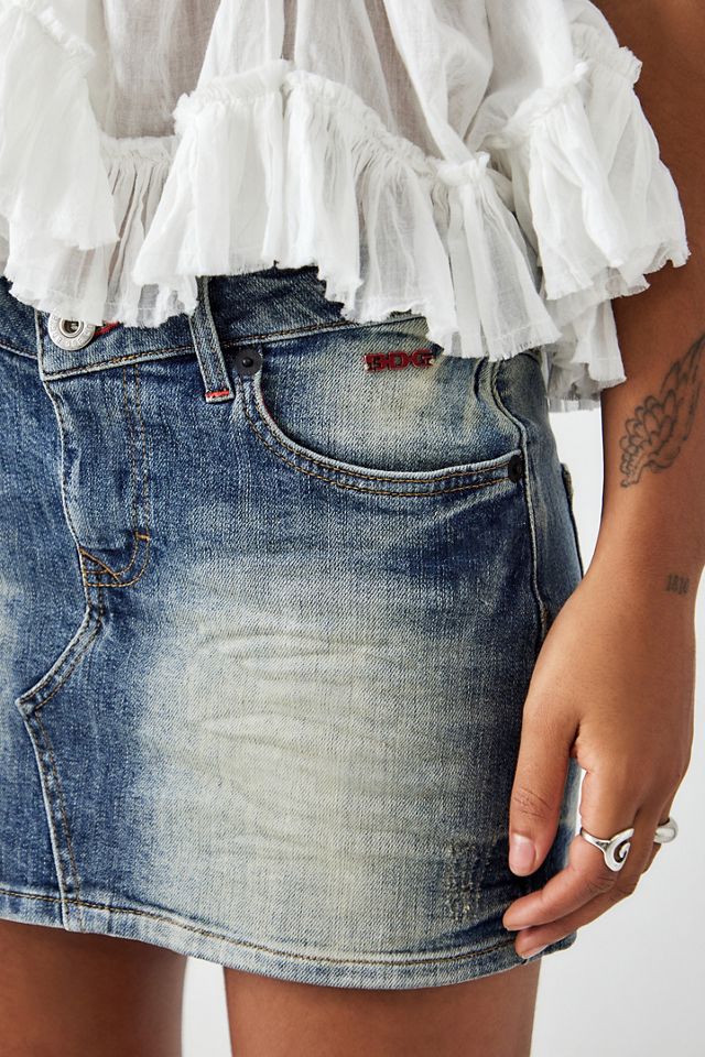 BDG Longer Length Denim Mini Skirt  #2