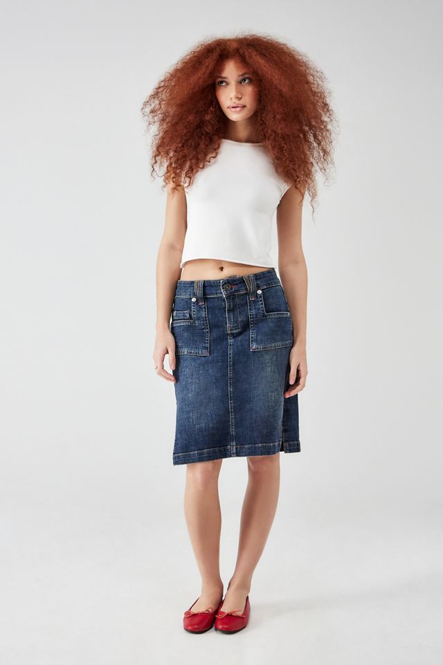 BDG - Jupe midi Maddie en jean #1