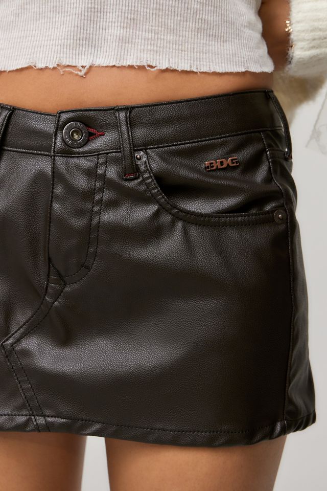 BDG Ultimate Faux Leather Mini Skirt  #1