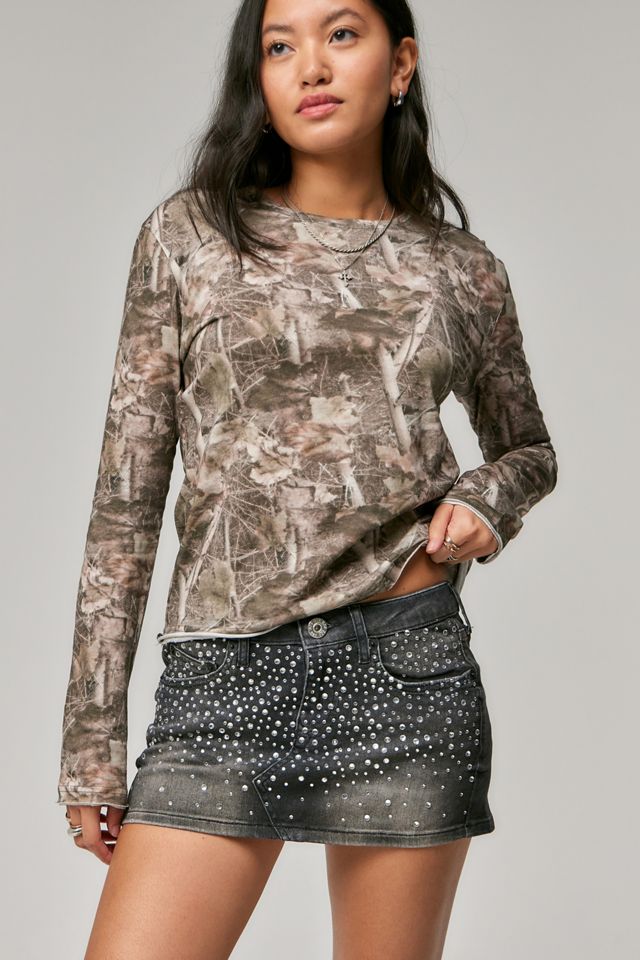 BDG Ultimate Diamante Denim Mini Skirt #2