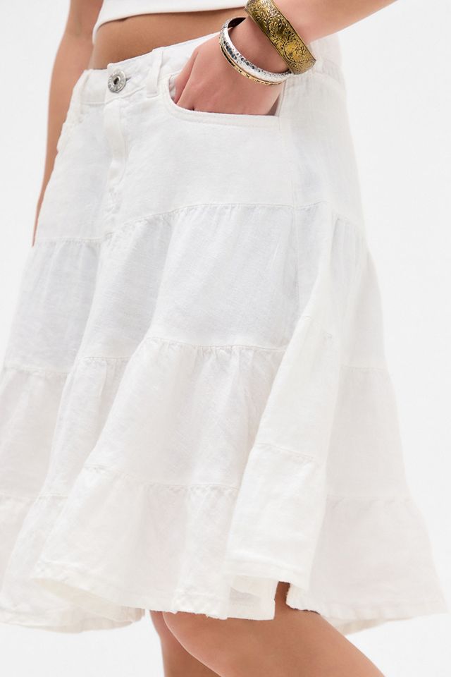 UO Sienna Linen Midi Skirt #2