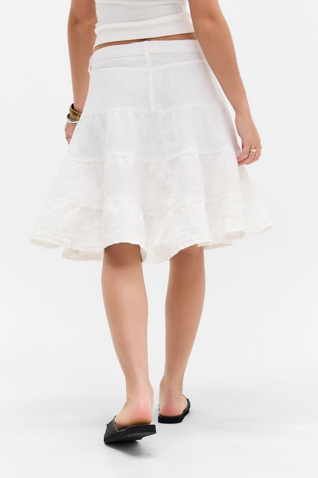 UO Sienna Linen Midi Skirt #3