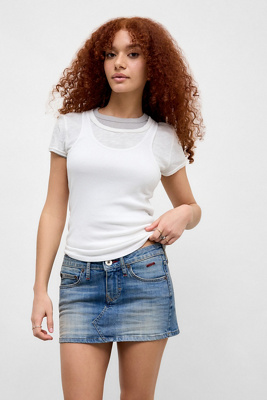 Mini-jupe en denim ultime bleu moyen en taille: XS - BDG - Modalova
