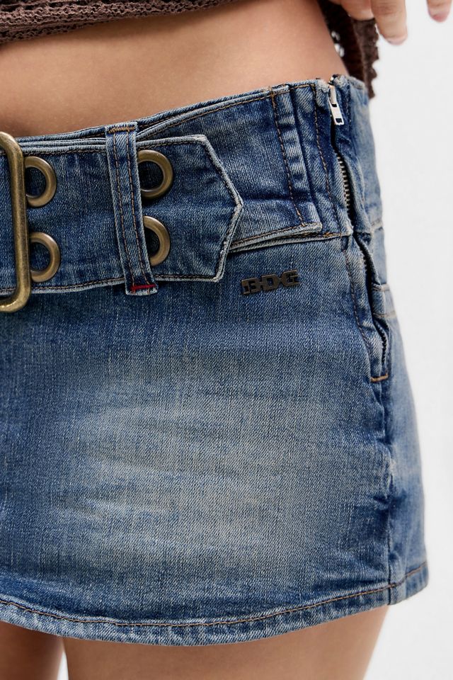 Falda Pantalón Mini con Ojales y Cinturón Maia BDG #2