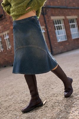 BDG Rowan Denim Midi Skirt
