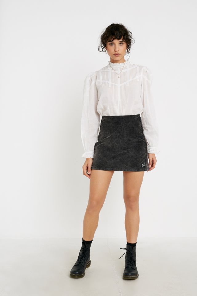 Black cord outlet mini skirt