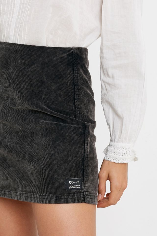 Urban outfitters outlet black corduroy skirt